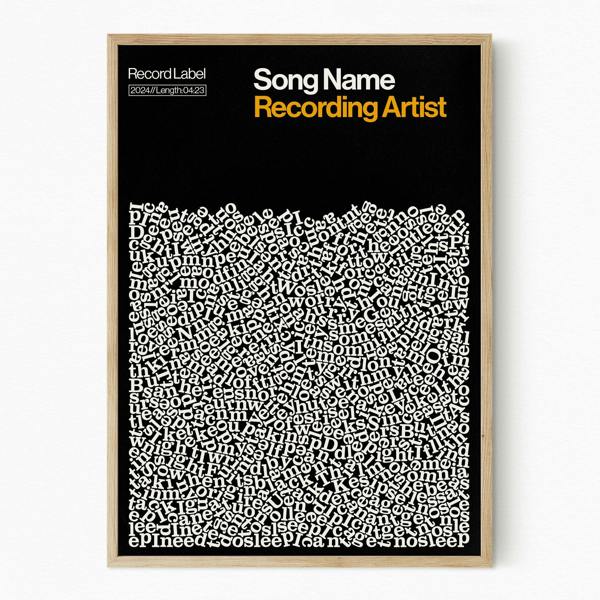 Reign&Hail Custom Song Lyric Print