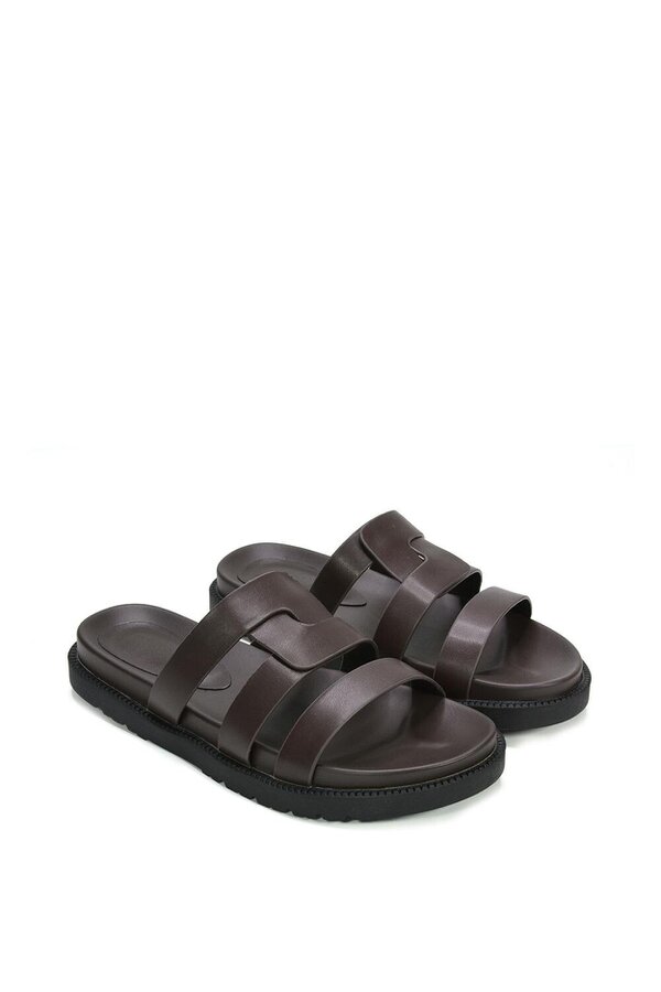 XY LONDON Flat Slider Sandals With Comfortable Footbed