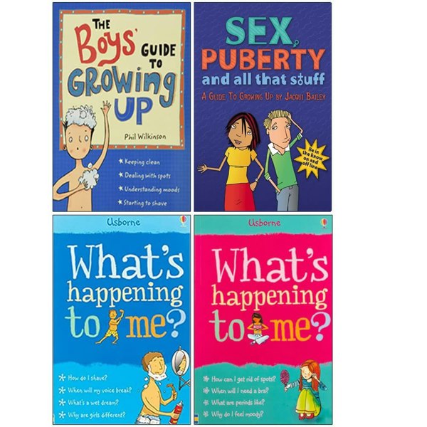 The Boys' Guide to Growing Up, Sex Puberty and All That Stuff, What's Happening to Me Boy, Girls 4 Books Collection Set