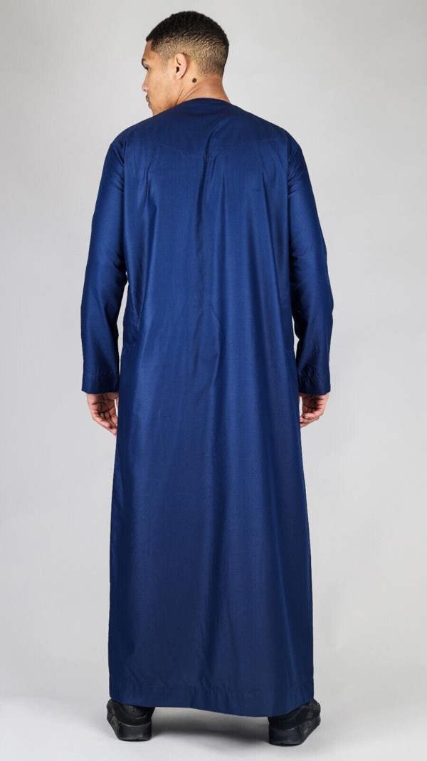 Infinity Leather Men's Thobe Emirati Islamic Jubba Robe Eid Tassel Slim Fit