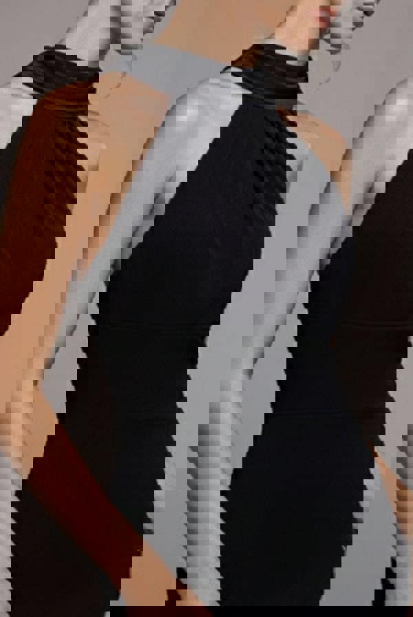 Petite Satin Multi-Tie Halterneck Maxi Dress - Black DR4973QZPETITE