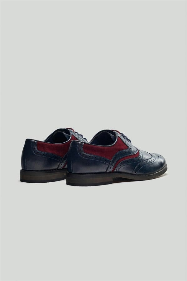 House of Cavani Boys Russel Navy/Red Shoes