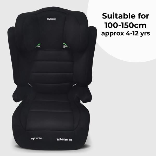 My Babiie MBCSB30 i-Size (100-150cm) High Back Booster Car Seat - Black
