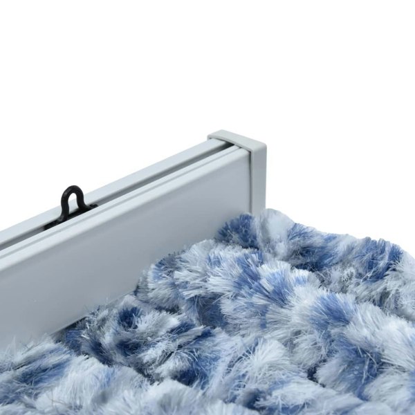 Berkfield Insect Curtain Blue, White and Silver 56x185 cm Chenille