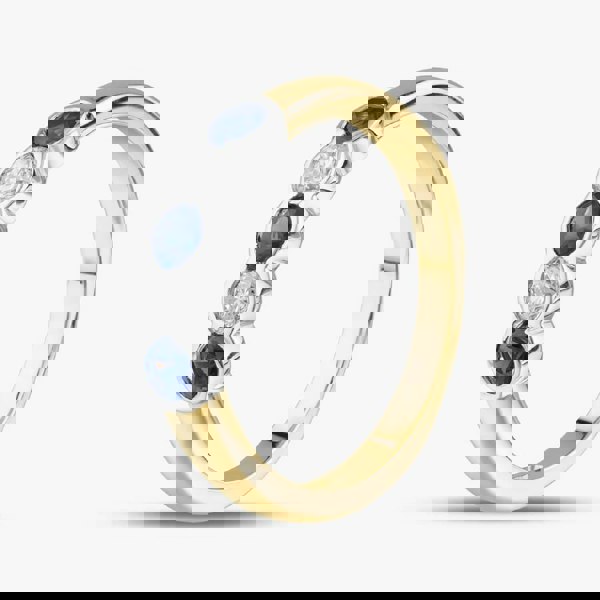 T. H. Baker 18ct Yellow Gold 0.40ct Brilliant Cut Sapphire & 0.20ct Diamond Five Stone Ring 23680