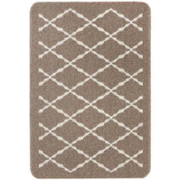 The Rugs Durable Washable Mats & Runners with Diamond Design