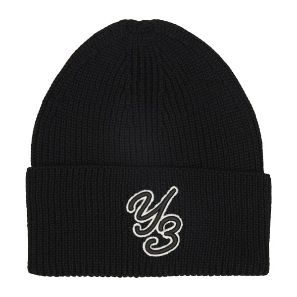 Y-3 Logo Wool Beanie - Black