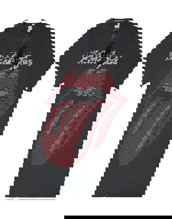 Amplified Clothing Mens Grey Rolling Stones Short Sleeved T-Shirt