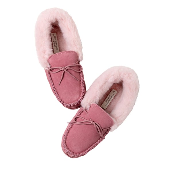 Nordvek Womens Sheepskin Suede Moccasin Slippers
