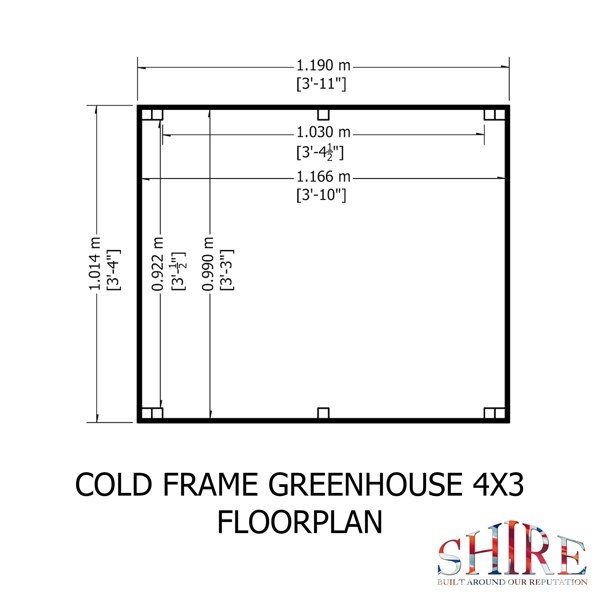Shire 4x3 Cold Frame Planter