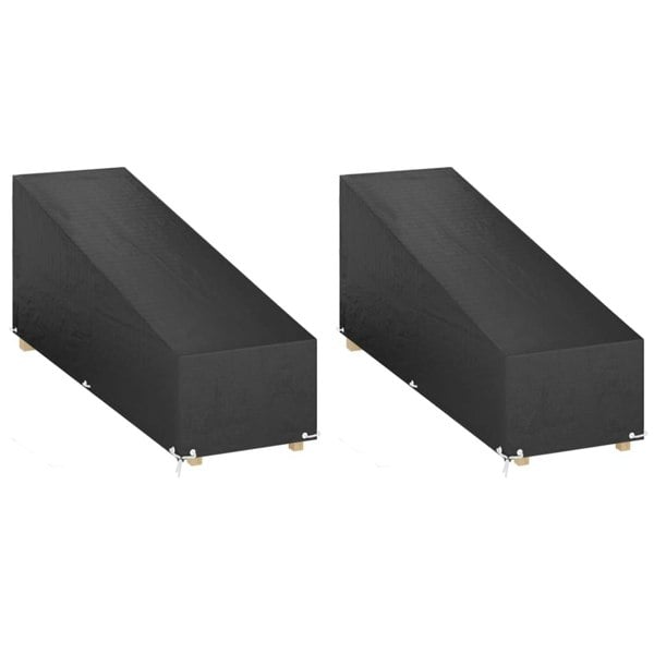 Berkfield Sunlounger Covers 2 pcs 12 Eyelets 200x65x35/60 cm Polyethylene