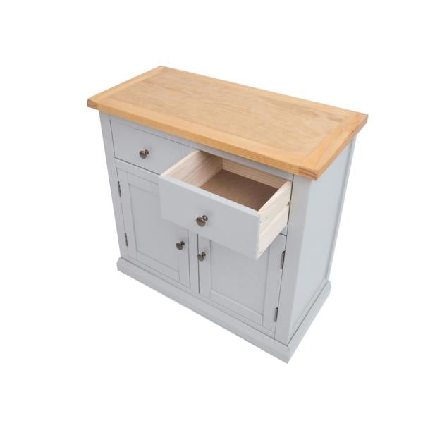 Cabinet Bits Loreo Light Grey 2 Drawer 2 Door Sideboard Brass Knob