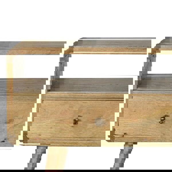 Artisan Furniture Curved Oak-ish Console Table