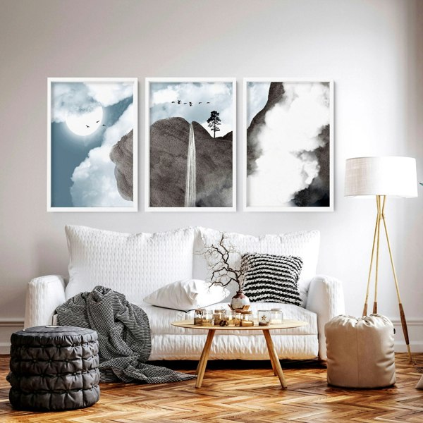 Large picture for living room | set of 3 framed wall art