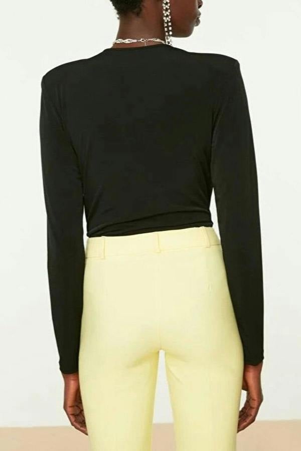 WOVCOR Double-Breasted Knit Bodysuit