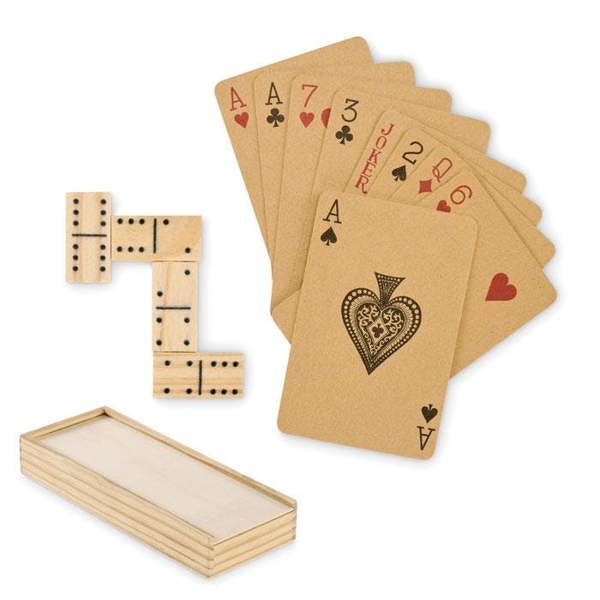 MidOcean Domi & Cards Domino And Card Set - Wood - 