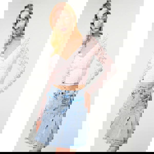 Pink Vanilla Long Sleeve Lace Top