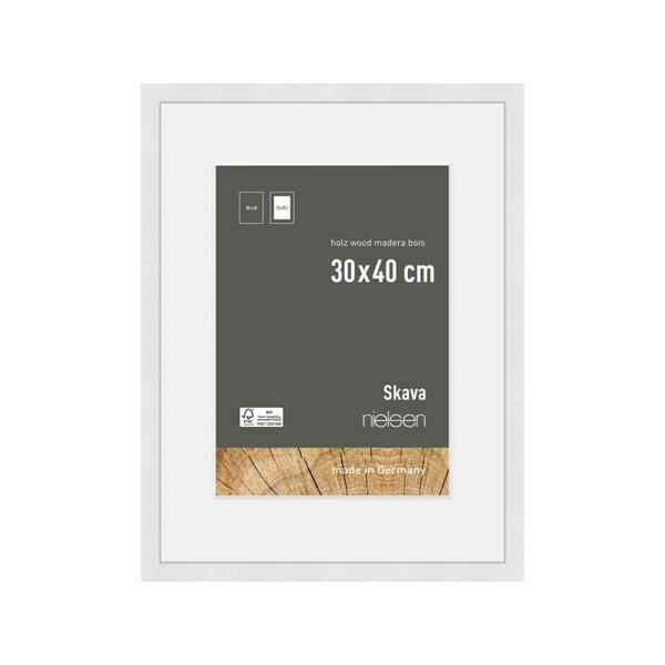nielsen Skava Oak Wooden Picture Frame with White Mount