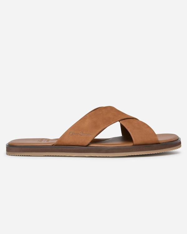 Oliver Sweeney Chesil Nubuck Mens Sandals - Tan | CHO | Designer Mens Sandals