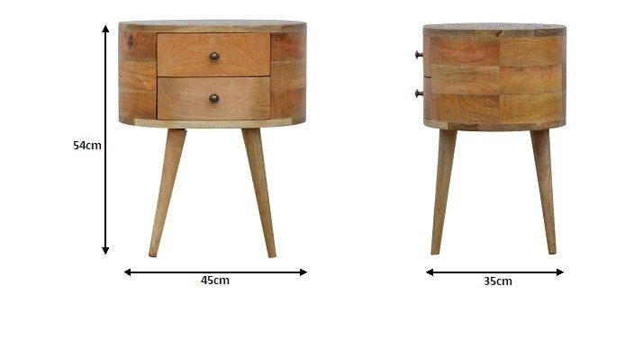 Artisan Furniture Rounded Bedside Table