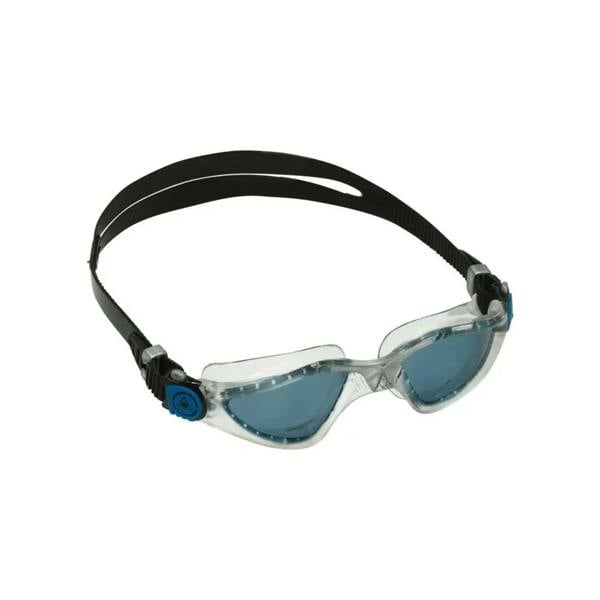 Aquasphere Kayenne swimming goggle with dark lenses, blue frame