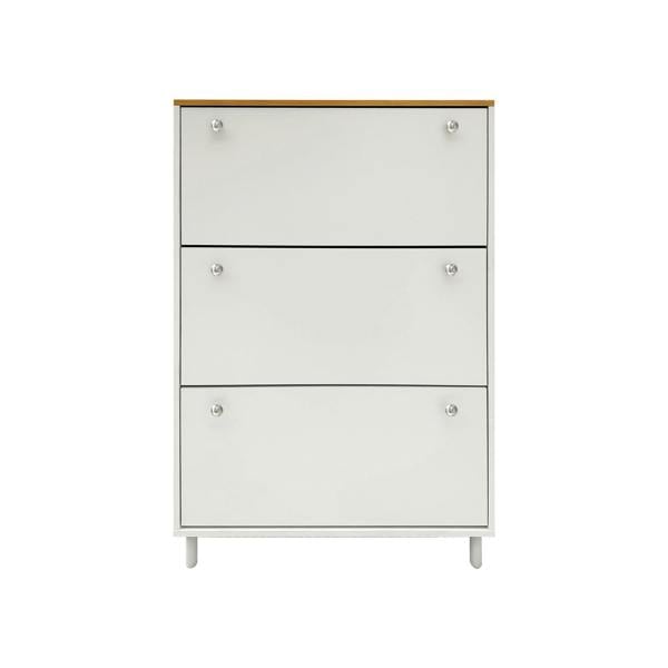HYGRAD BUILT TO SURVIVE Shoe Storage Cabinet Flip Doors Type Entryway Shoe Rack Storage Organizer Footwear Organiser Space-saving w/ 3 Drawers