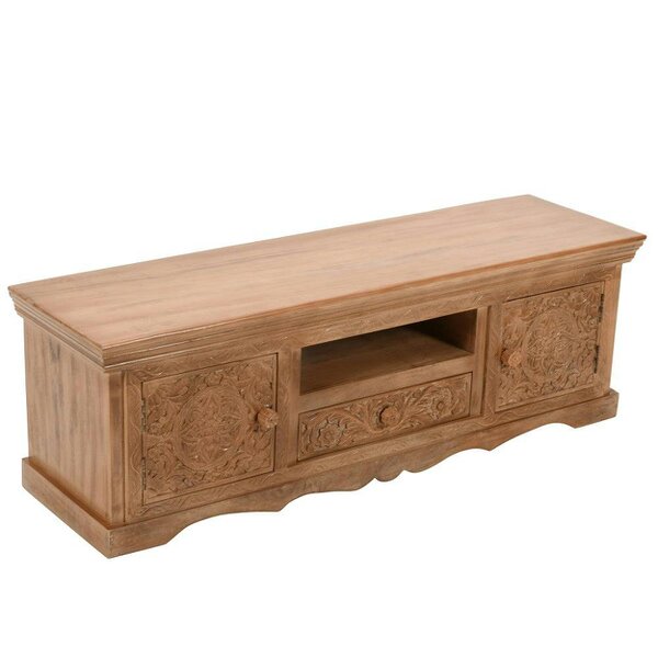 Wyld Haus Brighton Mango Wood TV Cabinet with 2 Doors 1 Drawer and 1 Shelf