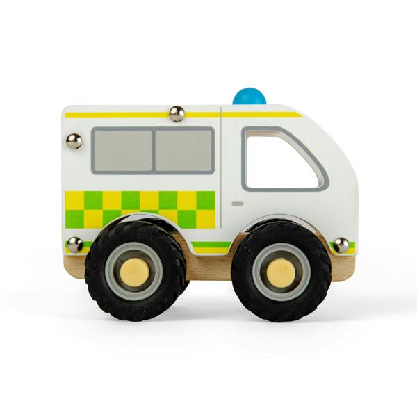 Bigjigs Toys Mini Ambulance - Emergency Services Toy