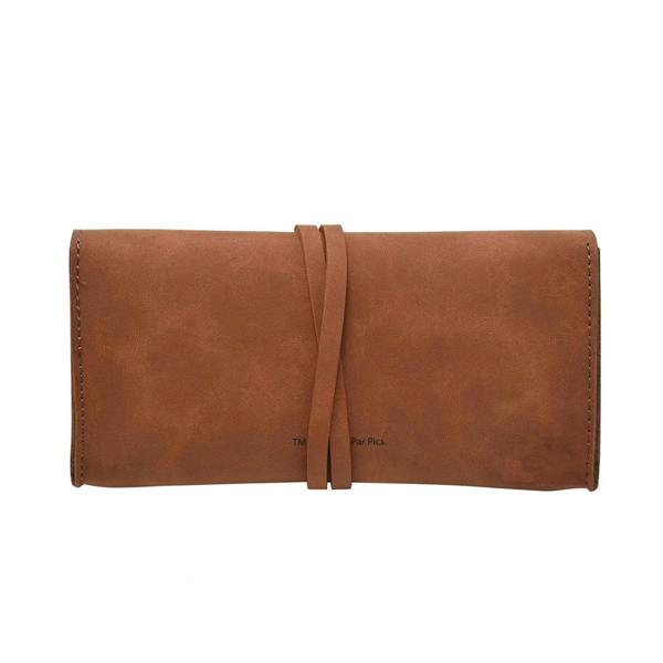 Widdop & Co Top Gun PU Leather Sunglasses Case Brown