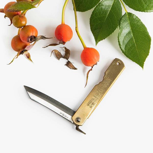Genus Large Japanese Gardening Knife next to some plants