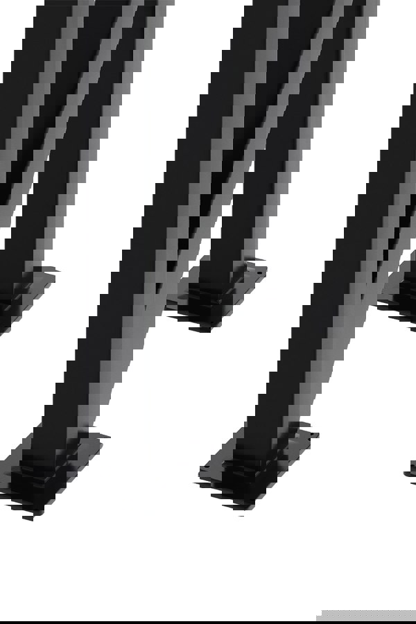 Living and Home 40cm/15.75 inch 2Pcs Black N-shaped Anti-Slip Metal Table Legs Furniture Replacement Legs for Coffee Table, Bench