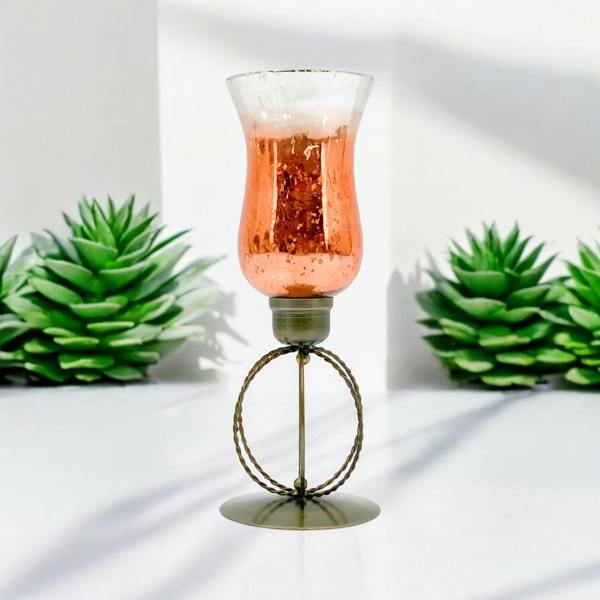 13" GOLD CANDLE HOLDER