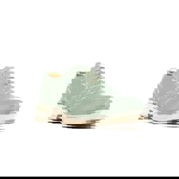 Embassy London Brick Lane - Green - Women's contrast leather lace-up brogue