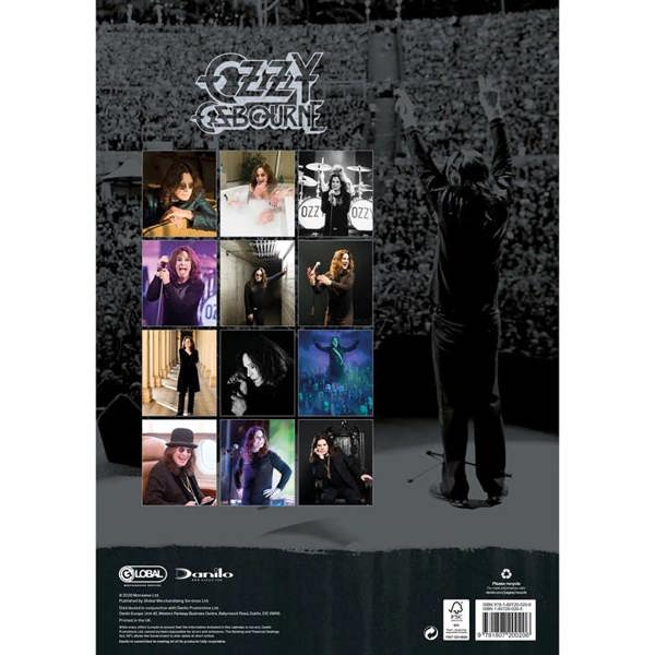 Ozzy Osbourne A3 Calendar 2027, Wall Calendars, Month To View, Entertainment, Gift