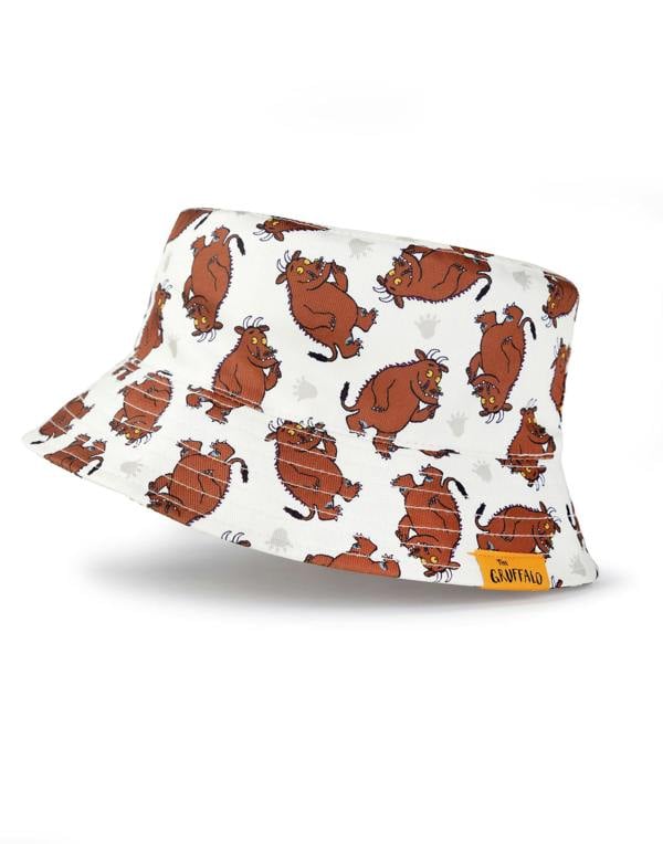 Gruffalo & Friends Boys Brown Reversible Character Bucket Hat & Cap Set (One Size)
