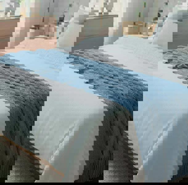 Anyhouz Anycozy Blue Faux Cashmere Throw Blanket Sofa Cover 130x230cm