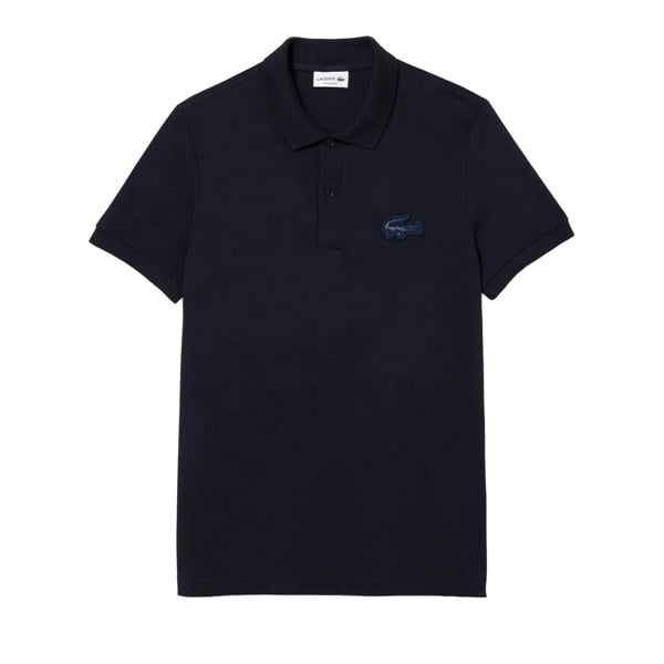 Lacoste Mens Quilted Regular Polo Shirt - Blue
