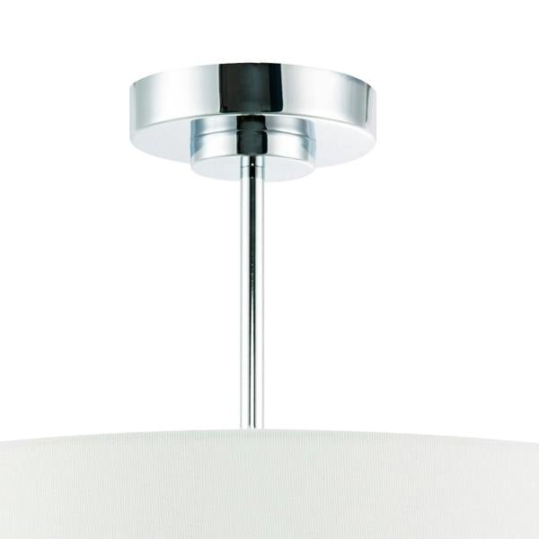 Chic Chandelier Semi Flush Ceiling Light in Polished Chrome with Shade Image 4