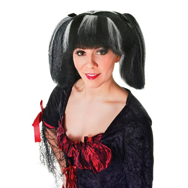 Bristol Novelty Unisex Adults Steampunk Wig - Black/White - 