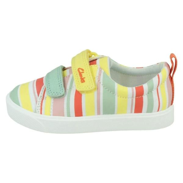 Clarks Childrens Clarks Hook & Loop Fastening Canvas Shoes City Bright