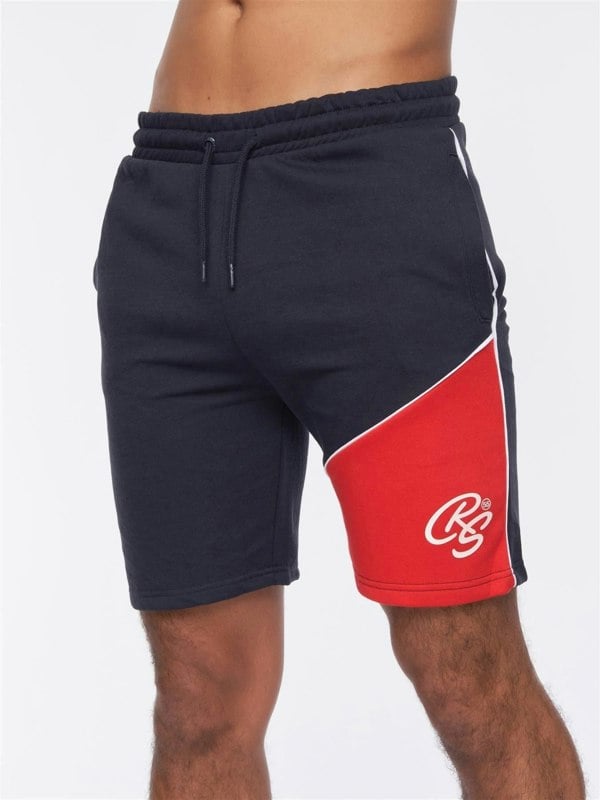 Crosshatch Ventamoore Polo/Shorts Set Navy/Red