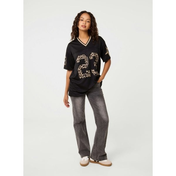 Pink Vanilla Leopard Detail Sports Jersey