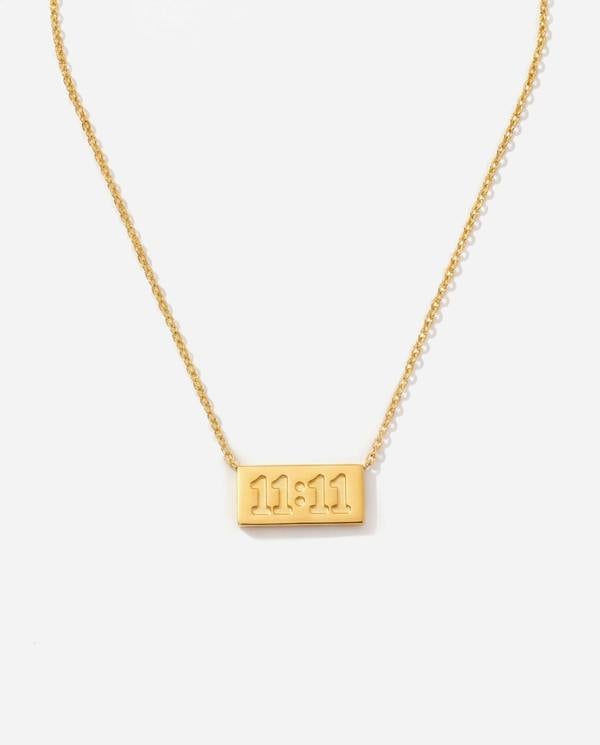 Elk & Bloom 14K Gold 11:11 Universal Sign Pendant Necklace