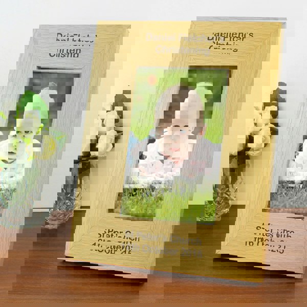 Personalised Memento Company Personalised Long Message 6x4 Oak Finish Photo Frame