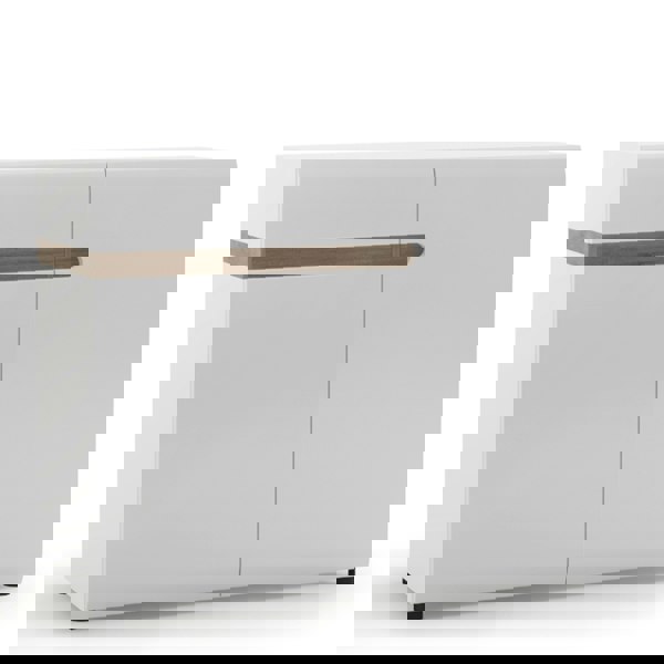 Furniture To Go Chelsea 1 Drawer 2 Door Sideboard 109.5cm wide in White with Oak Trim