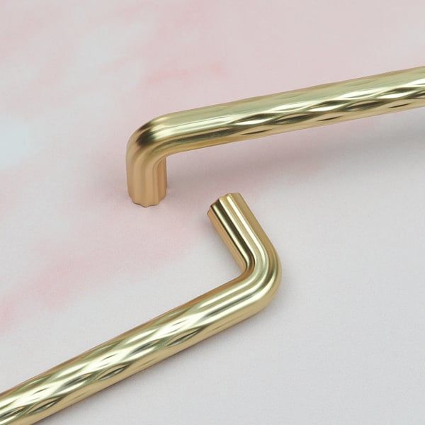 Handle & Home Brushed Brass Textured Handles