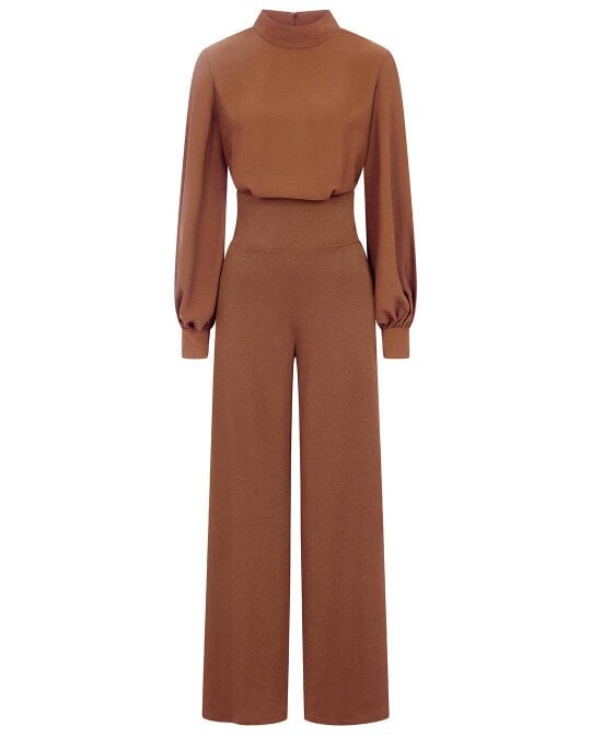 HotSquash Wide Leg Jumpsuit with Blouson Sleeve