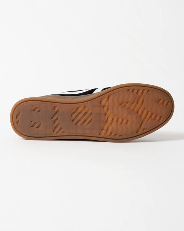 sole of BOSS Orange Brandon_Tenn_mipu Mens Trainers in Black 002