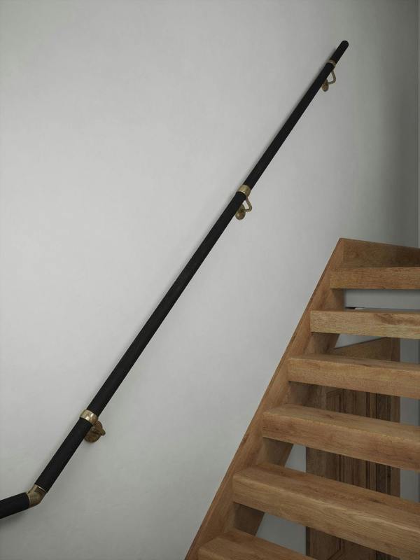 Handrails Direct Blakedown Midnight Wood Half Turn Handrail