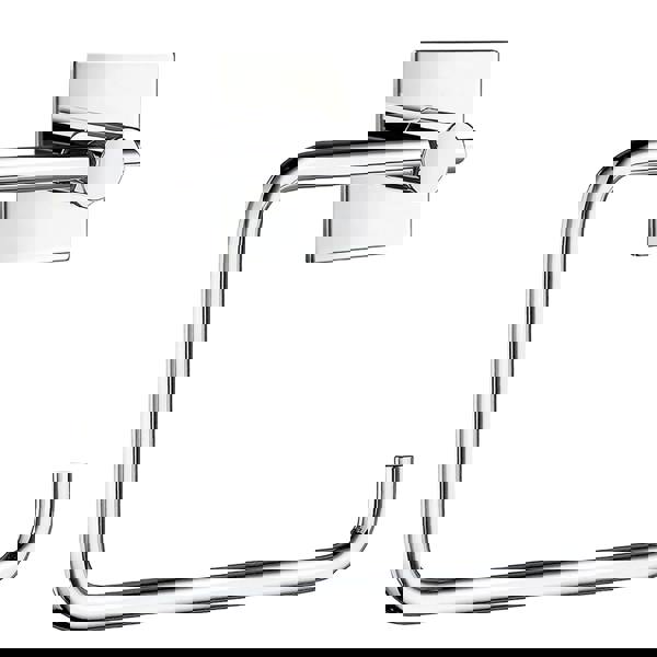 Chromed stainless steel toilet roll holder